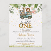 Wild One Safari Baby Dusche Postkarte (Vorderseite)