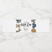 Wild One Safari Baby Dusche Wasserflaschenetikett (Einzelnes Label)