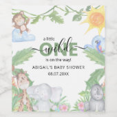 Wild One Safari Baby Dusche Weinetikett (Einzelnes Label)