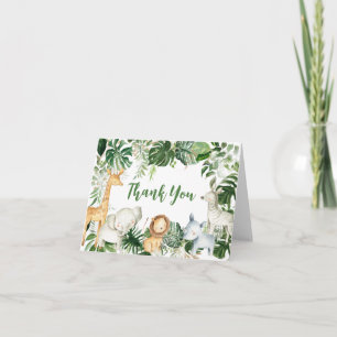 Wild One Safari Baby Shower Danksagungskarte Dankeskarte