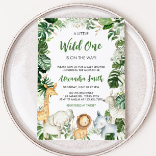 Wild One Safari Baby Shower  Einladung
