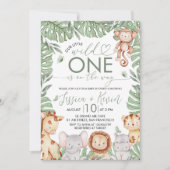 Wild One Safari Baby Shower Invite Einladung (Vorderseite)