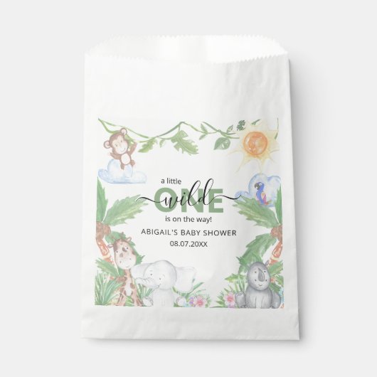 Wild One Safari Baby Shower Napkins Geschenktütchen (Vorderseite)