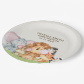 Wild One Safari Baby Shower Pappteller (Schrägansicht)