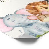 Wild One Safari Baby Shower Poster (Ecke)