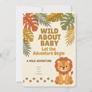 Wild One Safari Babyparty-Einladung Einladung