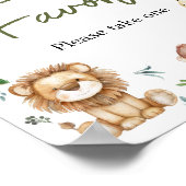 Wild One Safari bevorzugt Kinderdusche Poster (Ecke)