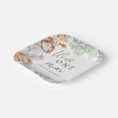 Wild One Safari Boy's 1. Geburtstag Pappteller (Gewinkelt)