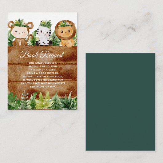 Wild-One-Safari-Buchanfrage Begleitkarte (Vorne/Hinten)