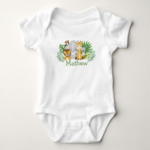 Wild-One-Safari-Dschungel Tropenwald Baby Strampler