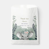 Wild One Safari Elephant Baby Shower Fevor Bag Geschenktütchen (Vorderseite)