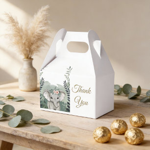 Wild One Safari Elephant Baby Shower Fevor Boxes Geschenkschachtel