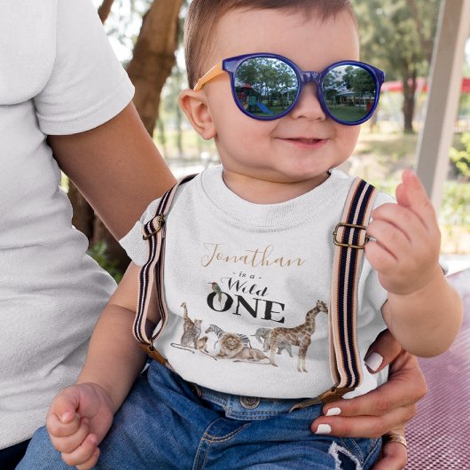 Wild One Safari Erster Geburtstag Baby T-shirt