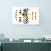 Wild One Safari First Birthday – Jungle Animal  Banner (Messe)