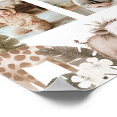 Wild One Safari First Year Photo Milestone Poster (Ecke)