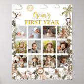 Wild One Safari First Year Photo Milestone Poster (Vorne)