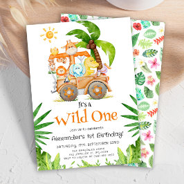 Wild One Safari Geburtstag Einladung