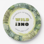 Wild One Safari Geburtstag Pappteller (Vorderseite)