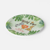 Wild One, Safari Geburtstag Pappteller (Schrägansicht)