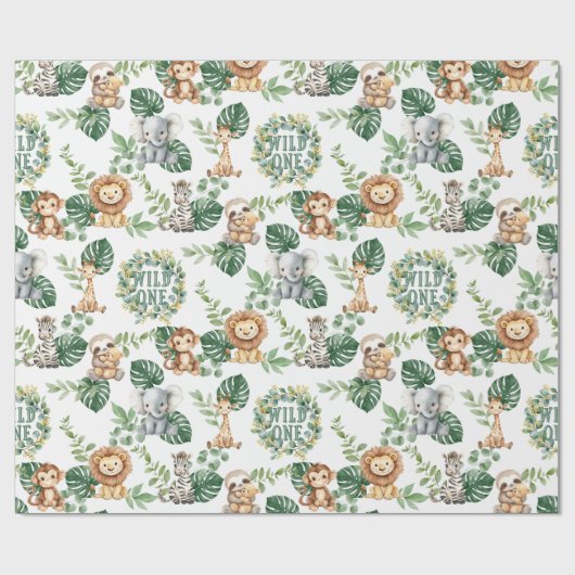 Wild One Safari Geschenkpapier (Flach)