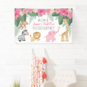 Wild one Safari / Girl-Jungle-Thema Begrüßungszeic Banner (Insitu)