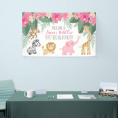 Wild one Safari / Girl-Jungle-Thema Begrüßungszeic Banner (Messeveranstaltung)