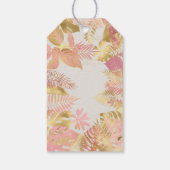 Wild One Safari Girls Birthday Pink Gold Ecru Geschenkanhänger (Rückseite)