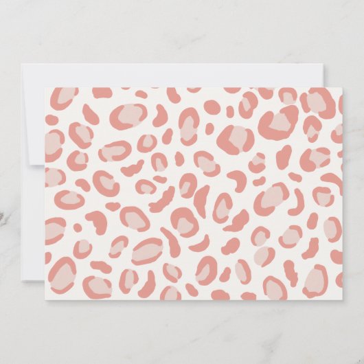 Wild One Safari Girl's First Birthday Party Foto Einladung (Rückseite)