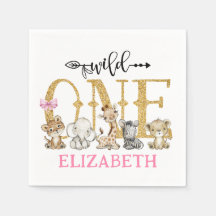 Wild One Safari Gold Glitzer Erster Geburtstag