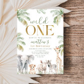 Wild One Safari Jungle 1. Geburtstag Einladung