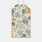 Wild One Safari Jungle Animals Birthday Party Geschenkanhänger (Rückseite)