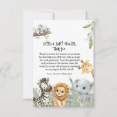 Wild One Safari Jungle Animals Boy Baby Shower Dankeskarte (Vorderseite)