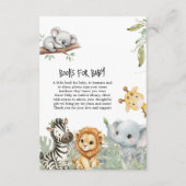 Wild One Safari Jungle Animals Boy Baby Shower En Begleitkarte (Vorderseite)
