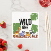 Wild One | Safari Jungle Animals | Erster Geburtst Serviette (Beispiel)