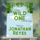 Wild One Safari Jungle Baby Dusche Acrylschild (Neutral)