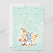 Wild One Safari Jungle Baby Dusche Einladung (Rückseite)