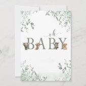 Wild one Safari Jungle Baby Dusche Einladung (Rückseite)