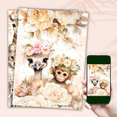 Wild One Safari Jungle Baby Dusche Einladung