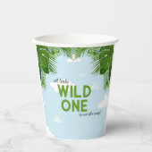 Wild One Safari Jungle Baby Dusche Pappbecher (Vorderseite)