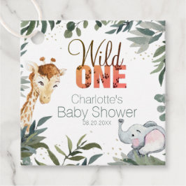 Wild One Safari Jungle Baby Duwer Fevor Tags Geschenkanhänger