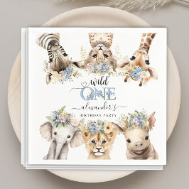 Wild One Safari Jungle Boy 1. Geburtstag Napkins Serviette