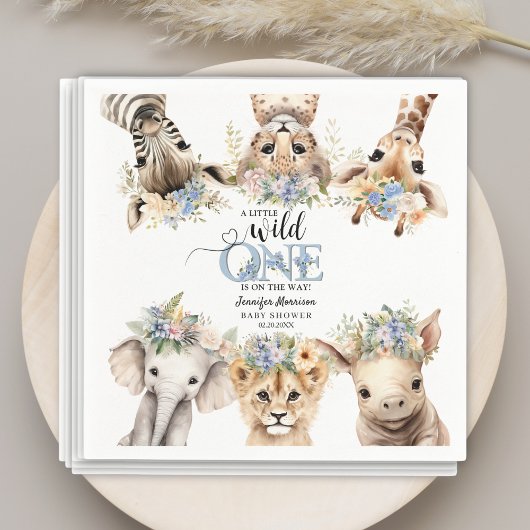 Wild One Safari Jungle Boy Babydusche Napkins Serviette