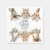 Wild One Safari Jungle Boy Babydusche Napkins Serviette (Vorderseite)