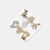 Wild One Safari Jungle Boy Babydusche Napkins Serviette (Ecke)