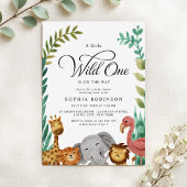 Wild One Safari Jungle Boys Baby Shower Einladung