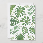 Wild One Safari Jungle Erster Geburtstag Einladung (Rückseite)