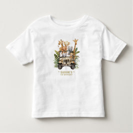 Wild One Safari Jungle Erstgeburtenname Girl Kleinkind T-shirt