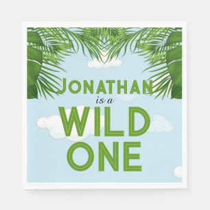 Wild One Safari Jungle Party Paper Napkins Serviette