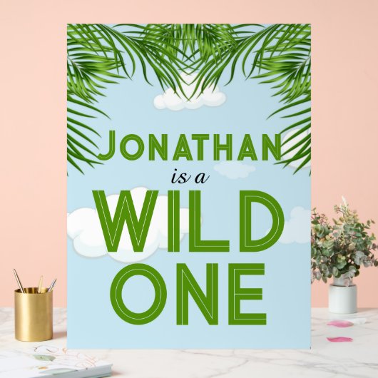 Wild One Safari Jungle Party Sign Acrylschild (Hochzeit)