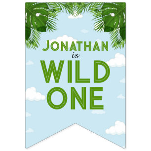 Wild One Safari Jungle Thema Geburtstag Banner